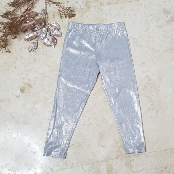 Garanimals Other - 365 KIDS METALLIC Silver Leggings 5
